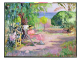 Woman Sewing reproduction procédé giclée par Henri Lebasque