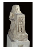 Naophorous Statue of the Royal Scribe, Seti, with Osiris in the Naos, New Kingdom, c.1279-1213 BC Giclee Print by Egyptian 19th Dynasty 