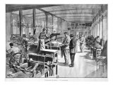Printing the Banknotes at the Paris Bank of France, 1897 Reproduction procédé giclée par L. Moulignie
