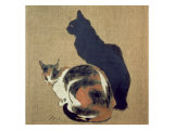 Two Cats, 1894 Giclée-tryk af Théophile Alexandre Steinlen Two Cats, 1894 Giclée-tryk af Théophile Alexandre Steinlen