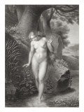 Eve's Reflection in the Water, from a French Edition of 'Paradise Lost' by John Milton Giclee Print by Jules Richomme