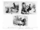 Three Animal Tales from Fables by Jean de La Fontaine Giclee Print by Grandville 
