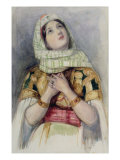 Young Lady in Turkish Dress reproduction procédé giclée par John Frederick Lewis