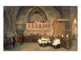 Vespers in the Saint Francis Church in Assisi, 1871 Giclee-trykk av Mikhail Petrovich Botkin