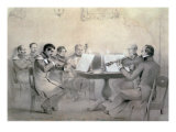 Quartet of the Composer Count A. F. Lvov, 1840 Giclee Print by R. Rorbach