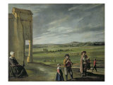 Landscape with Peasants, c.1640 Reproduction procédé giclée par Louis Le Nain