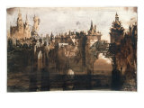 Town with a Broken Bridge Giclee Print by Victor Hugo