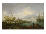 Coastal Landscape reproduction procédé giclée par Jacob-Philippe Hackert