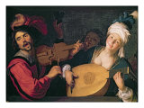 El concierto Lámina giclée por Gerrit van Honthorst El concierto Lámina giclée por Gerrit van Honthorst