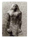 Statue of Mentuemhat, Governor of Thebes, from the Temple of Amun, Karnak, Late Period, c.670 BC Giclee Print by Egyptian 25th Dynasty 