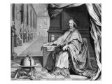 Portrait of Cardinal Mazarin reproduction procédé giclée par Robert Nanteuil