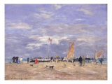The Jetty at Deauville, 1869 Giclee Print by Eugène Boudin