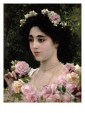The Pink Rose Giclee Print by Federigo Andreotti