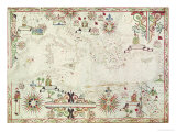 Map of the Mediterranean, 1625 Giclee Print by Johannes Oliva