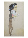 Caricature of Eugene Delacroix Giclee Print by Eugene Giraud