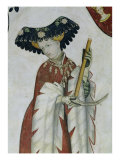 The Nine Worthies and the Nine Worthy Women, Detail of Delphine, 1418-30 Giclee Print by Giacomo Jaquerio