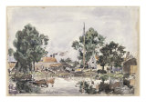 Canal in the Hague, 1868 Stampa giclée di Johan-Barthold Jongkind Canal in the Hague, 1868 Stampa giclée di Johan-Barthold Jongkind