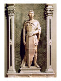 St. George in a Niche with a Relief of St. George Slaying the Dragon Below Giclee Print by Donatello 
