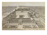 View of the Louvre and the Tuileries, c.1850 Reproduction procédé giclée par Joseph-gabriel Aubrun