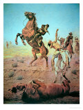 Fight For the Water Hole Giclee Print by Charles Schreyvogel