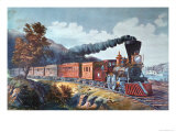 American Express Train, 1864 Giclee Print by Currier & Ives 