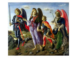 The Three Archangels and Tobias Giclee-trykk av Francesco Botticini The Three Archangels and Tobias Giclee-trykk av Francesco Botticini