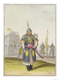 Chinese Soldier in Full Battle Dress, Le Costume Ancien ou Moderne, c.1820-30 Giclee Print by Antonio Rancati