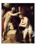 The Baptism of Christ reproduction procédé giclée par Cornelis Cornelisz. van Haarlem