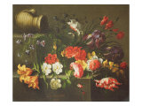 Flowers on a Ledge, 1665 reproduction procédé giclée par Juan De Arellano