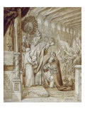 Coronation of Charlemagne Giclee-trykk av Joseph Paul Blanc Coronation of Charlemagne Giclee-trykk av Joseph Paul Blanc