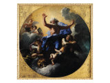 God the Father Carried by Angels Giclee Print by Charles de Lafosse