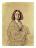Portrait of George Sand reproduction procédé giclée par Luigi Calamatta