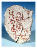 Ostrakon with a Male Figure, from Deir El-Medina Giclee Print by Egyptian 19th Dynasty 