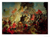 King Stephan IV Batory Besieging Pskov in 1581 Giclee-trykk av Karl Pavlovich Briulloff