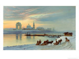 The Angara Embankment in Irkutsk, 1886 Giclee Print by Nikolai Florianovich Dobrovolsky