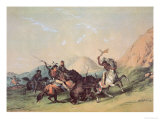 Native Americans Killing a Bear Impressão giclée por George Catlin Native Americans Killing a Bear Impressão giclée por George Catlin