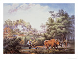 American Farm Scene, 1853 Impressão giclée por Frances Flora Bond Palmer American Farm Scene, 1853 Impressão giclée por Frances Flora Bond Palmer