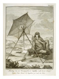 Woman of Dsjidda Making Flatbread in the Desert, Engraved by c.J. de Huyser, Published c.1772-74 Giclee Print by Georg Wilhelm Baurenfeind