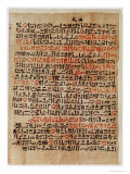 Fragment of the Ebers Papyrus, New Kingdom, c.1550 BC Reproduction procédé giclée par Egyptian 18th Dynasty 