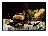 Still Life with Ham Giclee Print by Pieter Claesz