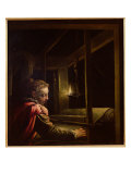 Penelope Undoing Her Tapestry Giclee-trykk av Leandro Da Ponte Bassano Penelope Undoing Her Tapestry Giclee-trykk av Leandro Da Ponte Bassano