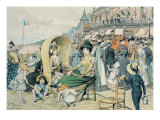 Elegant Beach, 1887 Giclee Print by Adrien Emmanuel Marie