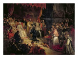 The Abdication of Charles V Giclee Print by Louis Gallait