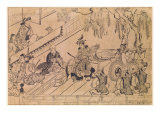 Scene of a Sacred Dance reproduction procédé giclée par Hishigawa Moronobu
