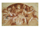 Three Angel Musicians Giclee Print by Baldassare Franceschini