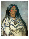 Mint, a Mandan Indian Girl, 1832 reproduction procédé giclée par George Catlin