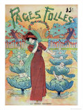 The Modern Woman in a Cabbage Field, from Pages Folles, 1910 Giclee-trykk av Lubin De Beauvais