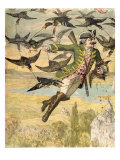 Illustration from The Adventures of Baron Munchausen, Leipzig, c.1880 Giclee Print by Gustave Gutknecht