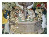 The Fountain of Life, Detail of Bathers in the Fountain, 1418-30 Giclee Print by Giacomo Jaquerio
