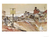 Craters at Ham-Saint-Quentin reproduction procédé giclée par Francois Flameng